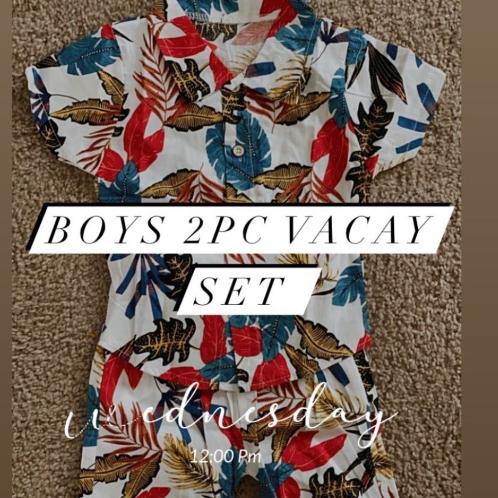 Boys 2 pc vacation set